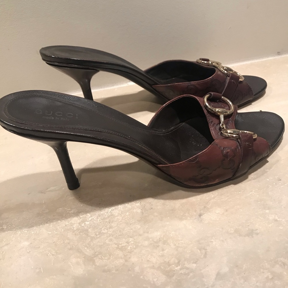 Gucci low heeled slides